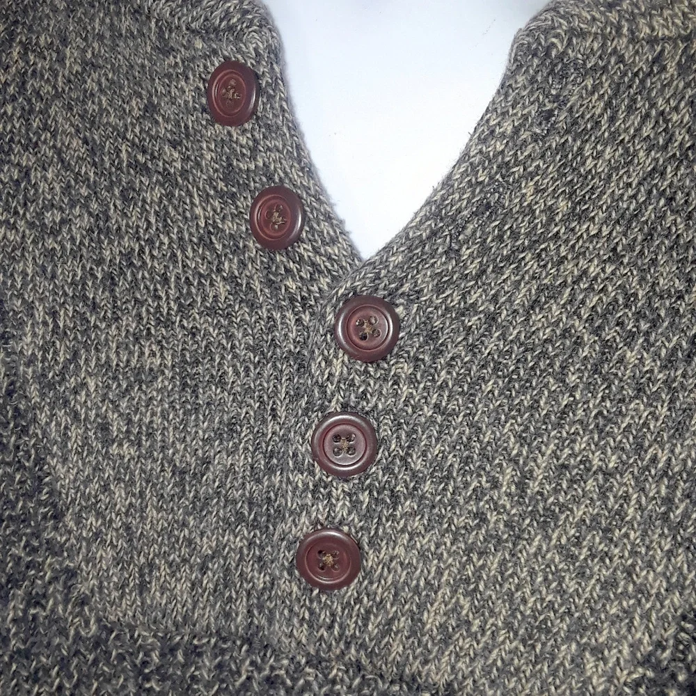 VTG Club Room 1/4 Button Sweater 100% Cotton Large - Picture 3 of 7